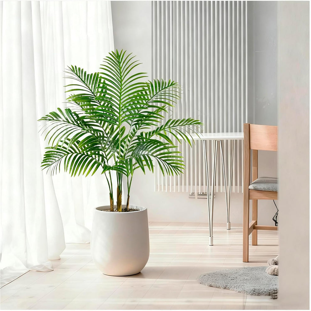 Künstliche Gefälschte Palme 180CM Tropische Bäume Im Topf Mit 18 Stämmen Und Echter Rinde Design Areca Boden Pflanze Gefälschte Palme Pflanze Für Indoor Outdoor Home Decor