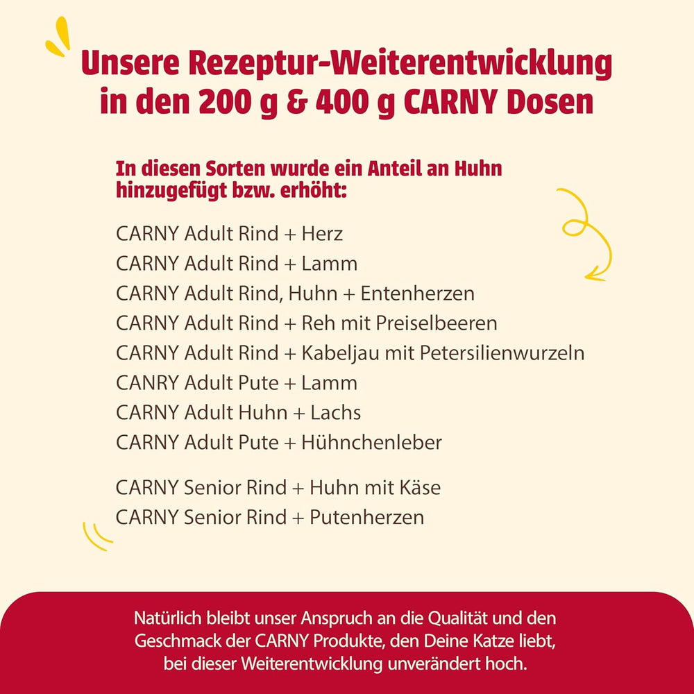 Animonda Carny hrană umedă pentru pisici curcan + pui + creveți (6 x 800g), hrană umedă fără cereale, fără zahăr, cu ingrediente proaspete din carne