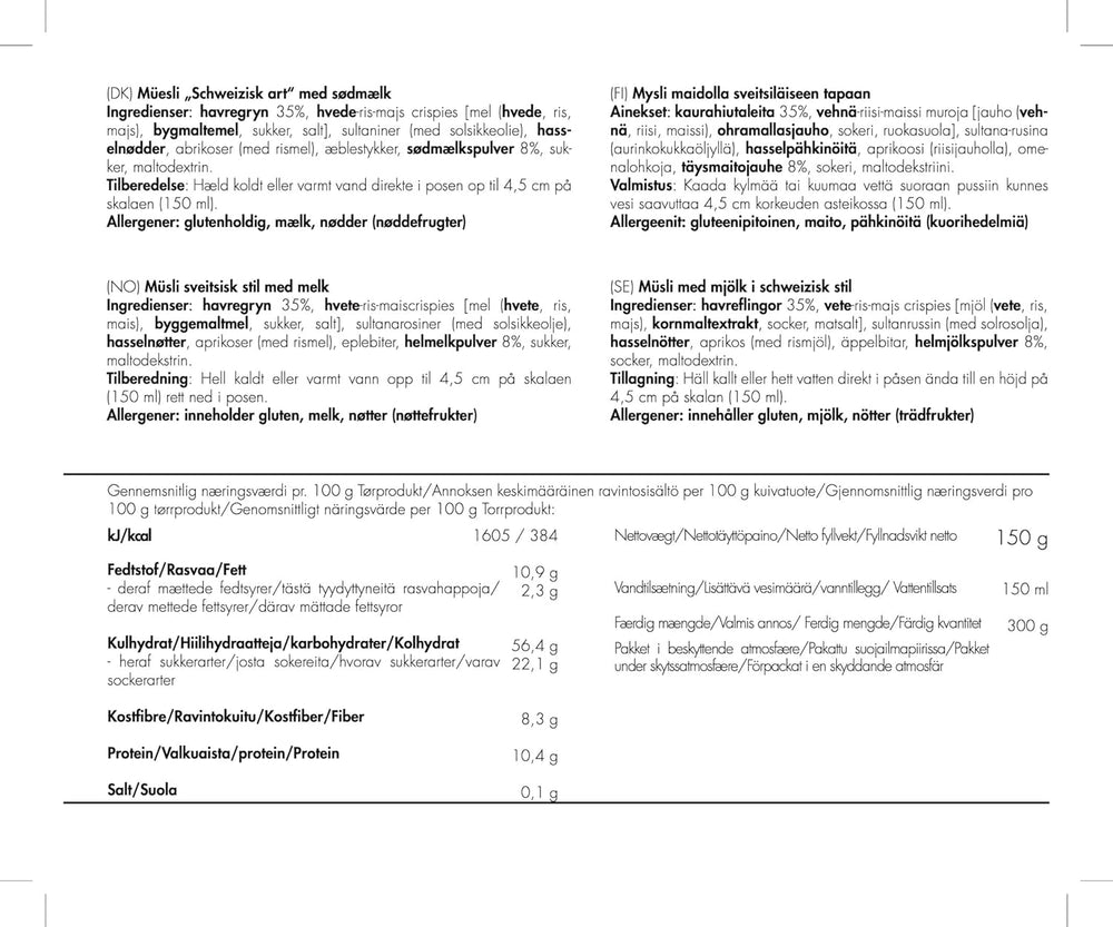 Trek'n Eat svájci müzli tejporral (2 db-os csomag)