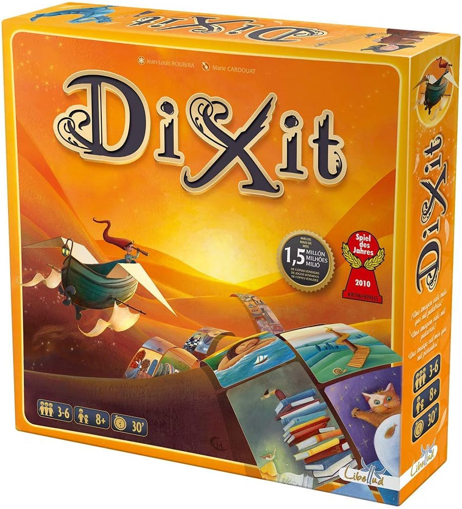 Asmodee, Dixit, német verzió, alapjáték, egy kép ezer szót ér, kreatív családi játék 3-8 játékos számára 8 év felett, Az év játéka 2010 30 perces játékidővel