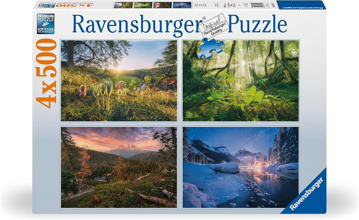 Ravensburger Puzzle - 4 Seasons - 4X 500 piese puzzle jigsaw pentru adulți și copii cu vârsta de peste 12 ani Puzzle Naty Shop Titlu implicit
