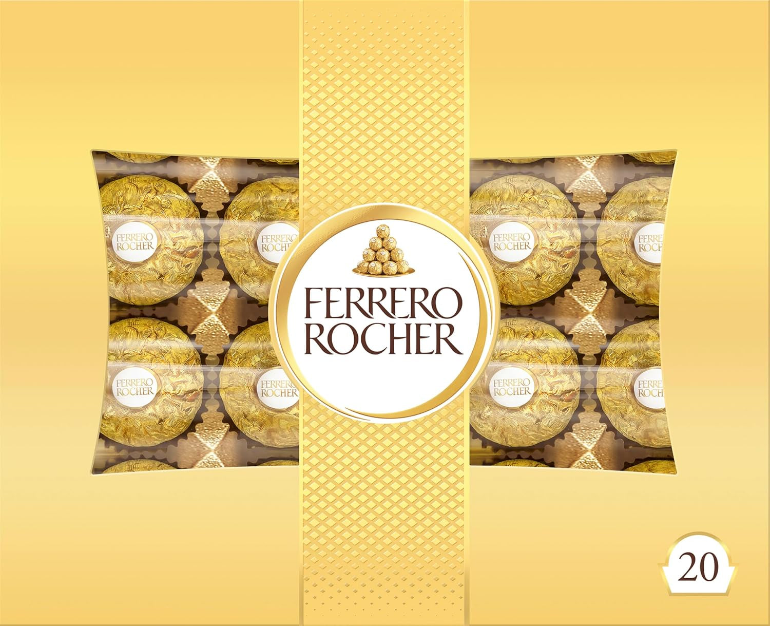 Ferrero Rocher - Ropogós és krémes mogyoró különleges praliné - Valentin-napi ajándék neki és neki - 16 csomag, 4 db egyedi praliné