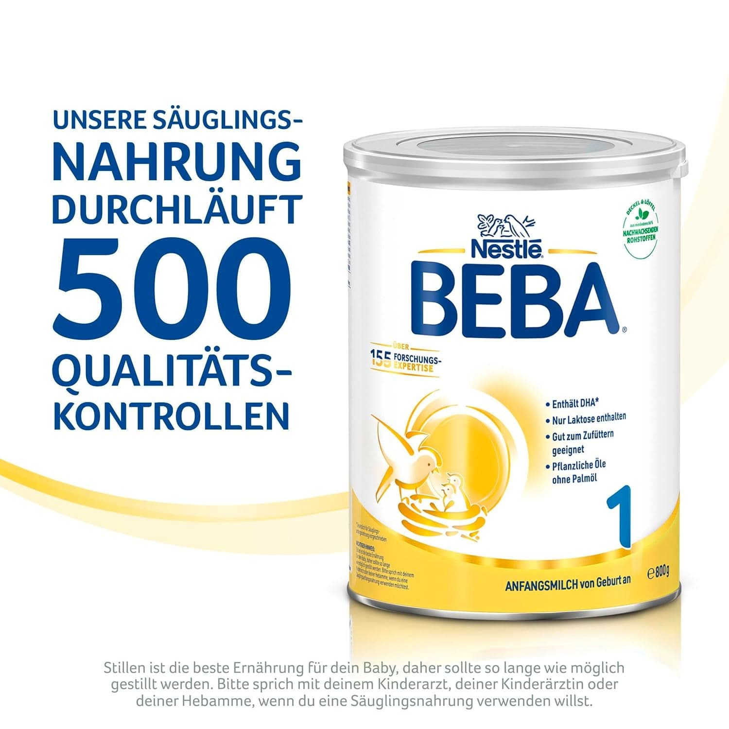 BABY 1 kezdeti tej születéstől, csak laktóz, pálmaolaj nélkül, 3. csomag (3 x 800 g) Anya és Gyermek Naty Shop