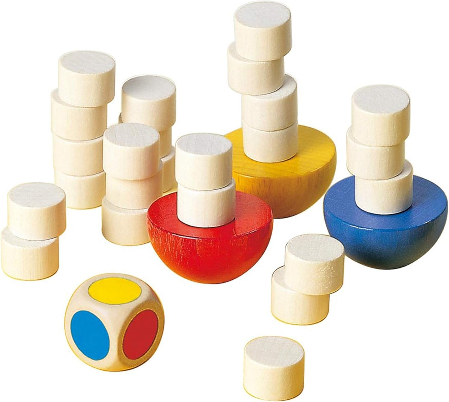 Selecta 63001 mérleg, kocka és halmozó játék, többszínű