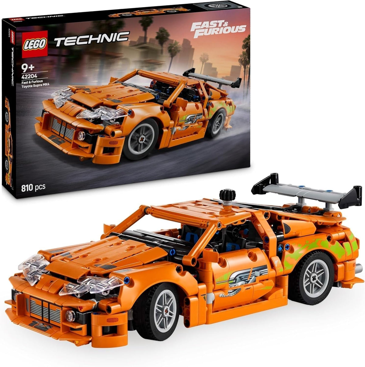 LEGO Technic Fast and Furious Toyota Supra MK4 - Játékautó - 6 hengeres motorral és nyitható ajtókkal - Modellkészlet 9 év feletti fiúknak és lányoknak - Születésnapi ajándékötlet 42204 Építőkészletek Beuche den LEGO-Store Alapértelmezett cím