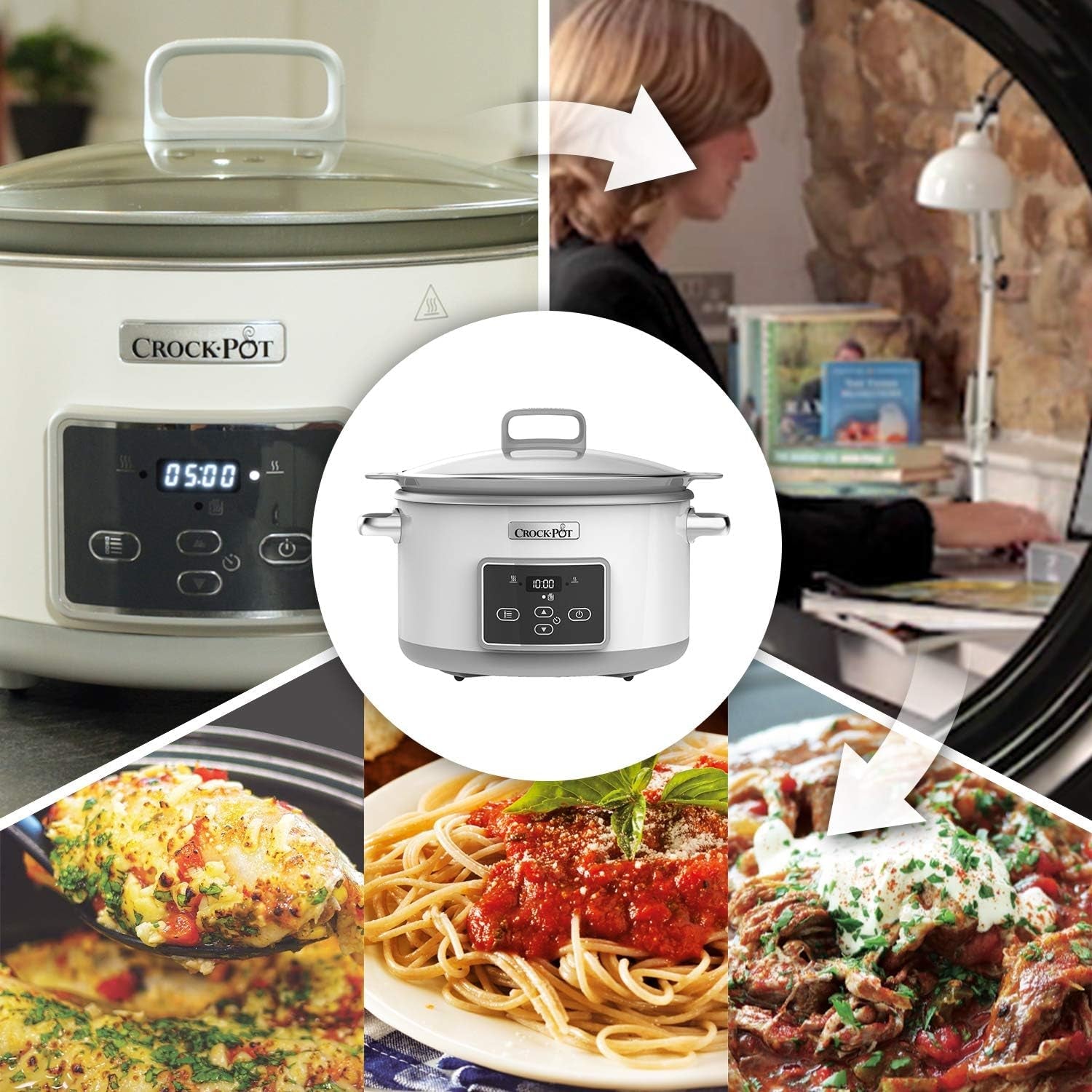 Crock-Pot Digital Slow Cooker Saute Slow Cooker Duraceramic 5 literes, CSC026X Slow Cooker Naty Shop