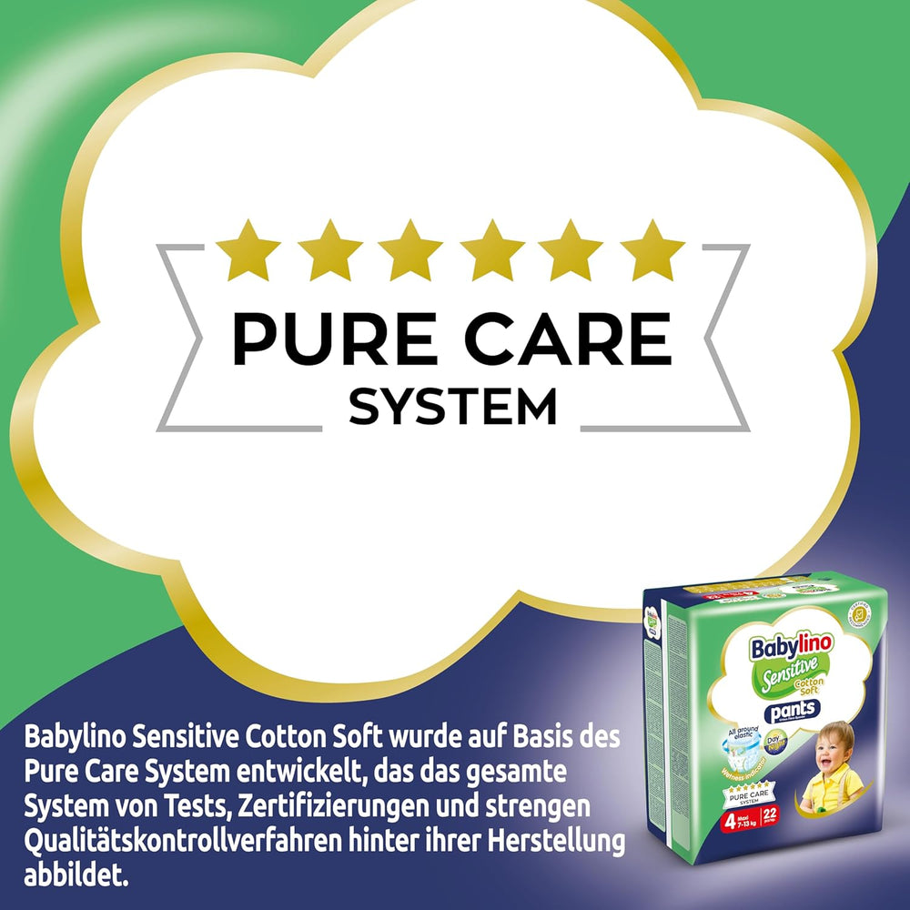 Pelenkák Sensitive Cotton Soft, 4-es méret, Pants Maxi (7-13 kg), 22 db