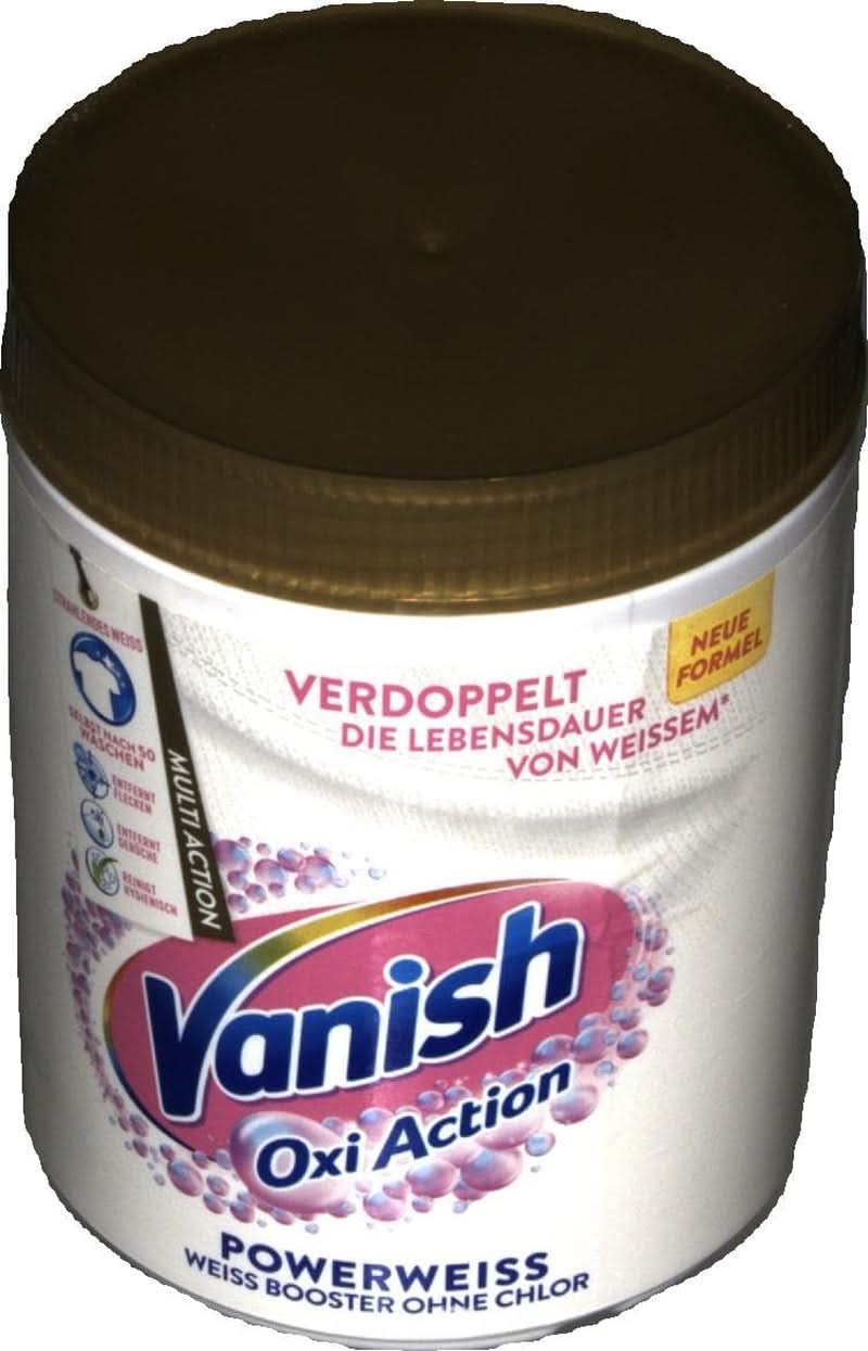 Vanish Oxi Action Powerwhite por - 1 x 1,125 kg - folteltávolító és klórmentes mosodajavító por - fehér ruhákhoz Mosószerek Naty Shop