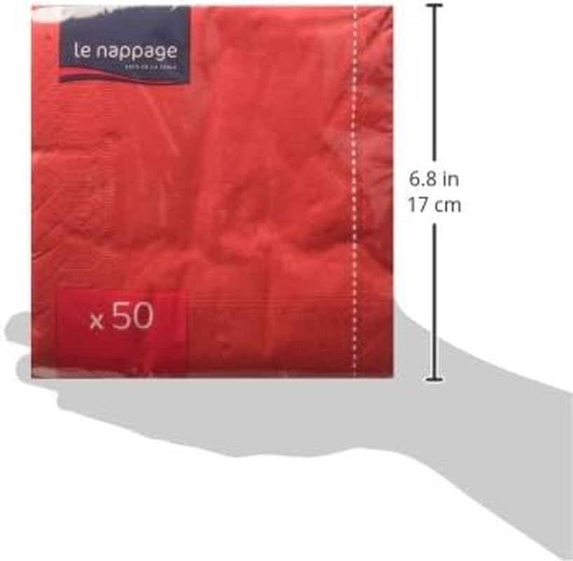 50 șervețele, din vată, 33 X 33 Cm, 2 straturi, FSC roșu, celuloză, 33 X 33 Cm (pachet de 3)