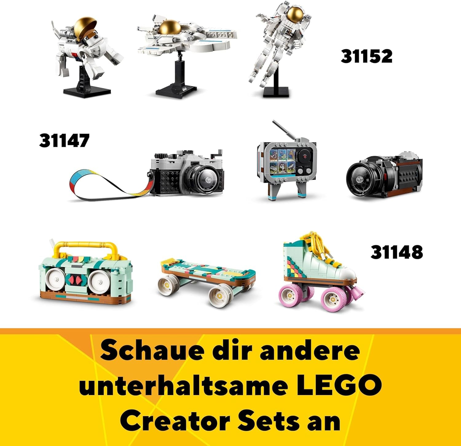 LEGO Creator 3 az 1-ben virágos öntözőkészlet, gyerekszoba dekoráció, öntöző építése virágcsokorral, gumicsizmával vagy 2 játékmadárral, kreatív ajándék lányoknak és fiúknak 8 éves korig, 31149 építőkészletek Besuche den LEGO-Store