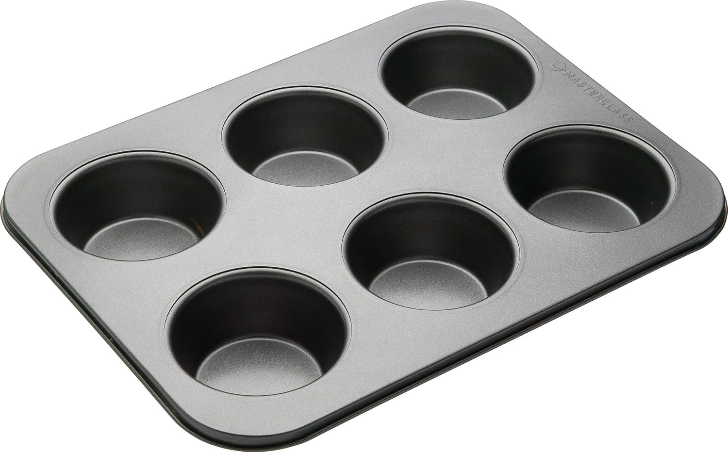 Masterclass Tiefes Muffinblech/Yorkshire Puddingform, 6-Loch-Form Mit PTFE-, PFOA- Und Bpa-Freier Antihaftbeschichtung, Robuster 1 mm Kohlenstoffstahl, Grau, 35 X 26 cm Formák és tálcák sütéshez Naty Shop
