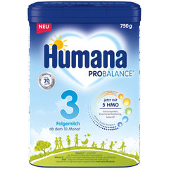 Humana 3 Folgemilch Vorteilspack - 4x750g 5 HMO-val, Natürliche Abwehrkräfte, Optimal für Babies ab dem 10; hónap