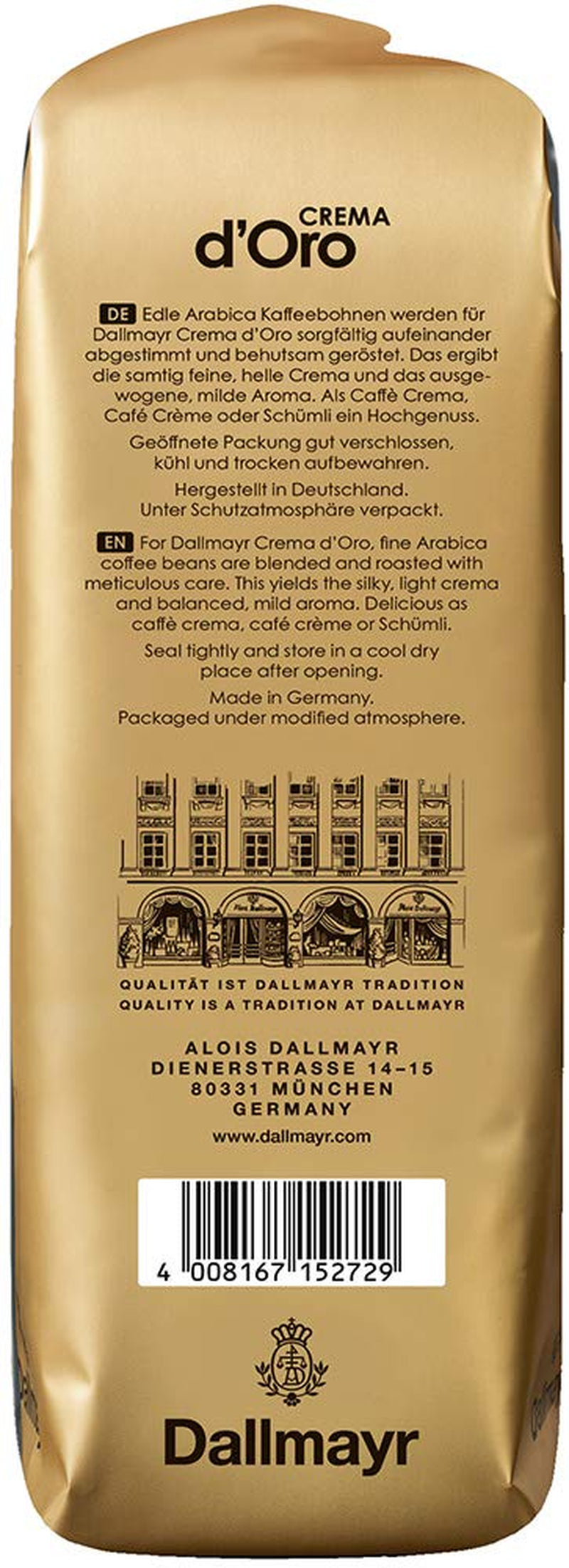 Crema d´Oro 1.000g ganze Bohne Intenzität: 6/10