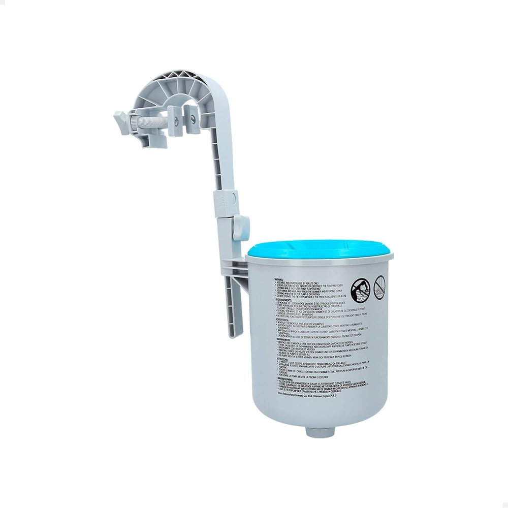 Négyszögletes keretes medence - Aufstellpool, kék - 220 x 150 x 60 cm és Oberflächenskimmer - Deluxe Oberflächenskimmer zur Wandmontage - Hängeskimmer, szürke