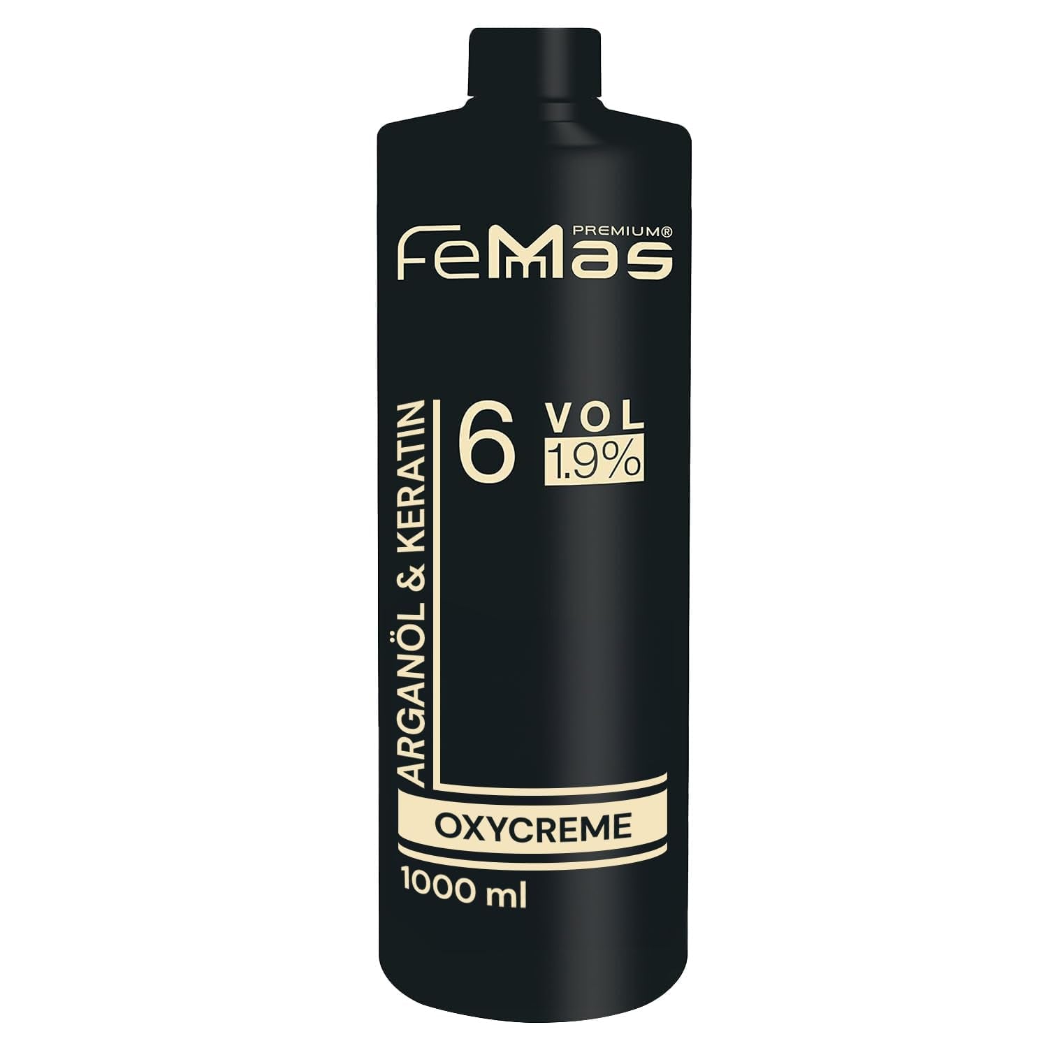 FemMas Oxycreme in 6% 1000 ml I Agent oxidant pentru colorarea și vopsirea părului I Aplicare ușoară și fixare optimă I Dezvoltator pentru rezultate uniforme în calitate de salon I Dezvoltator pentru colorarea părului Vopsea pentru par Naty Shop 1,9 1 litru (1 pachet)