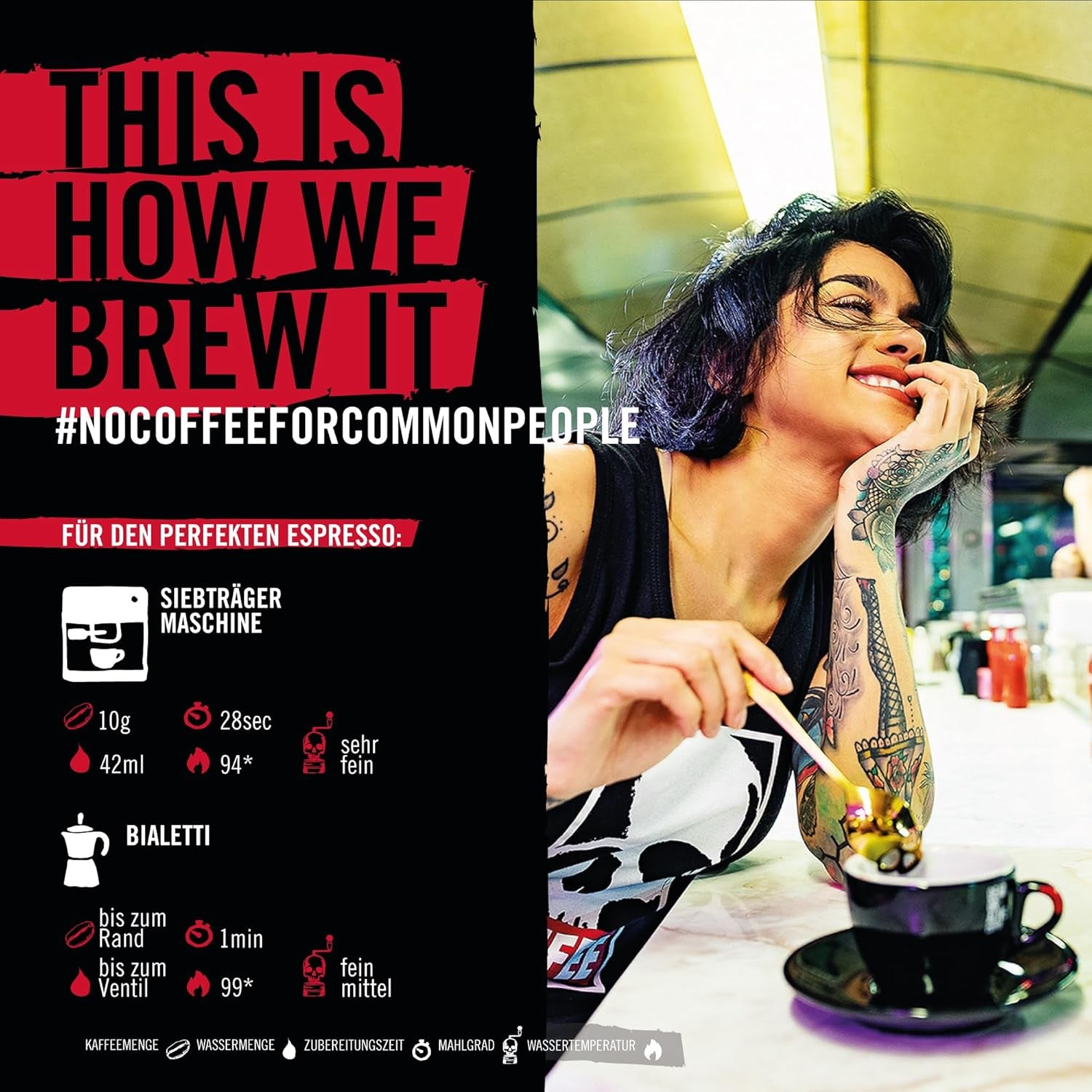 DEAD OR ALIVE Espresso No3 - Starke Espressobohnen 1kg - 100% Robusta - Kaffeebohnen für Kaffeevollautomat und Espressomaschine - Ganze Bohnen mit viel Koffein aus Italien - Coffee Beans