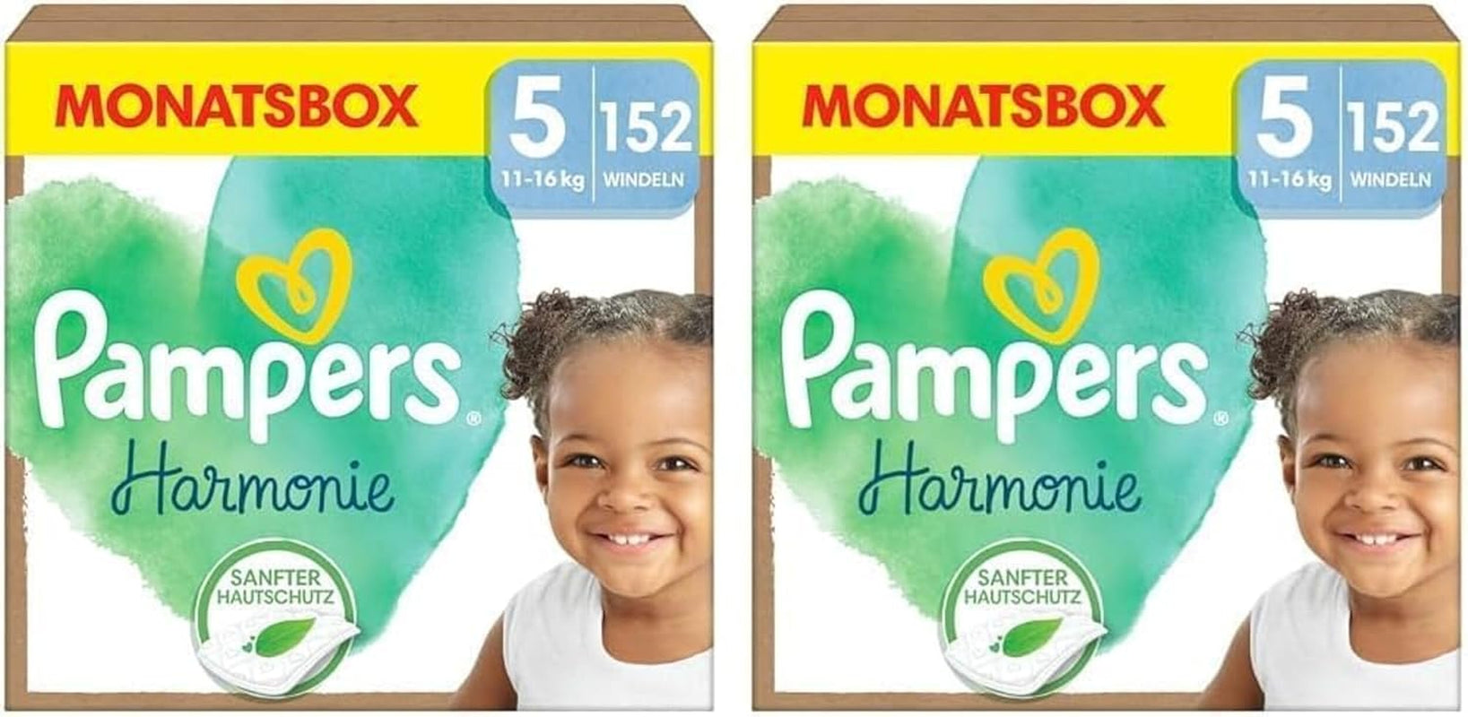 Pampers Harmony pelenkák 4-es méretű, 174-es pelenkák, 9 kg-14 kg, gyengéd bőrvédelem 100% Pampers védelemmel