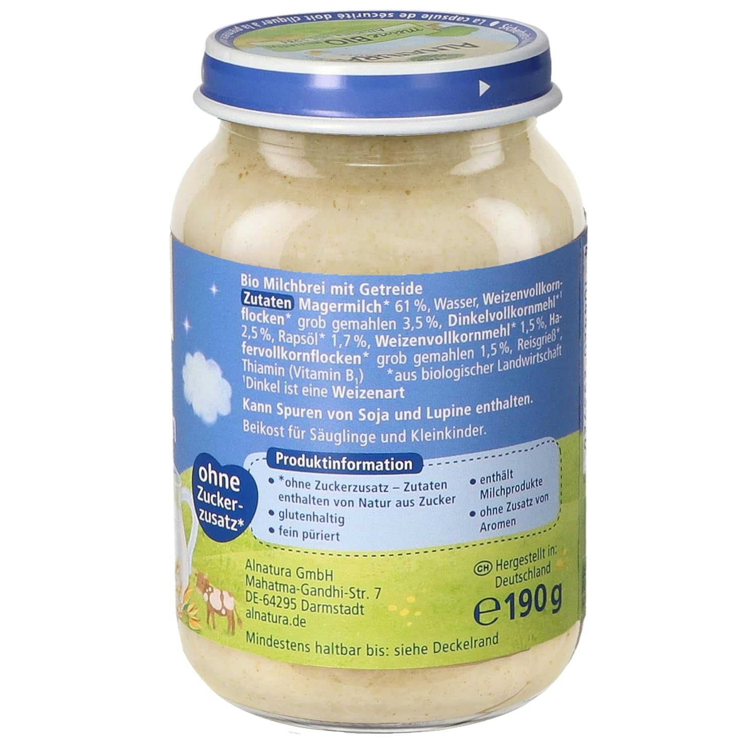 Naturland többszemű zabkása 6 hónapos kortól, 6 x 190 g