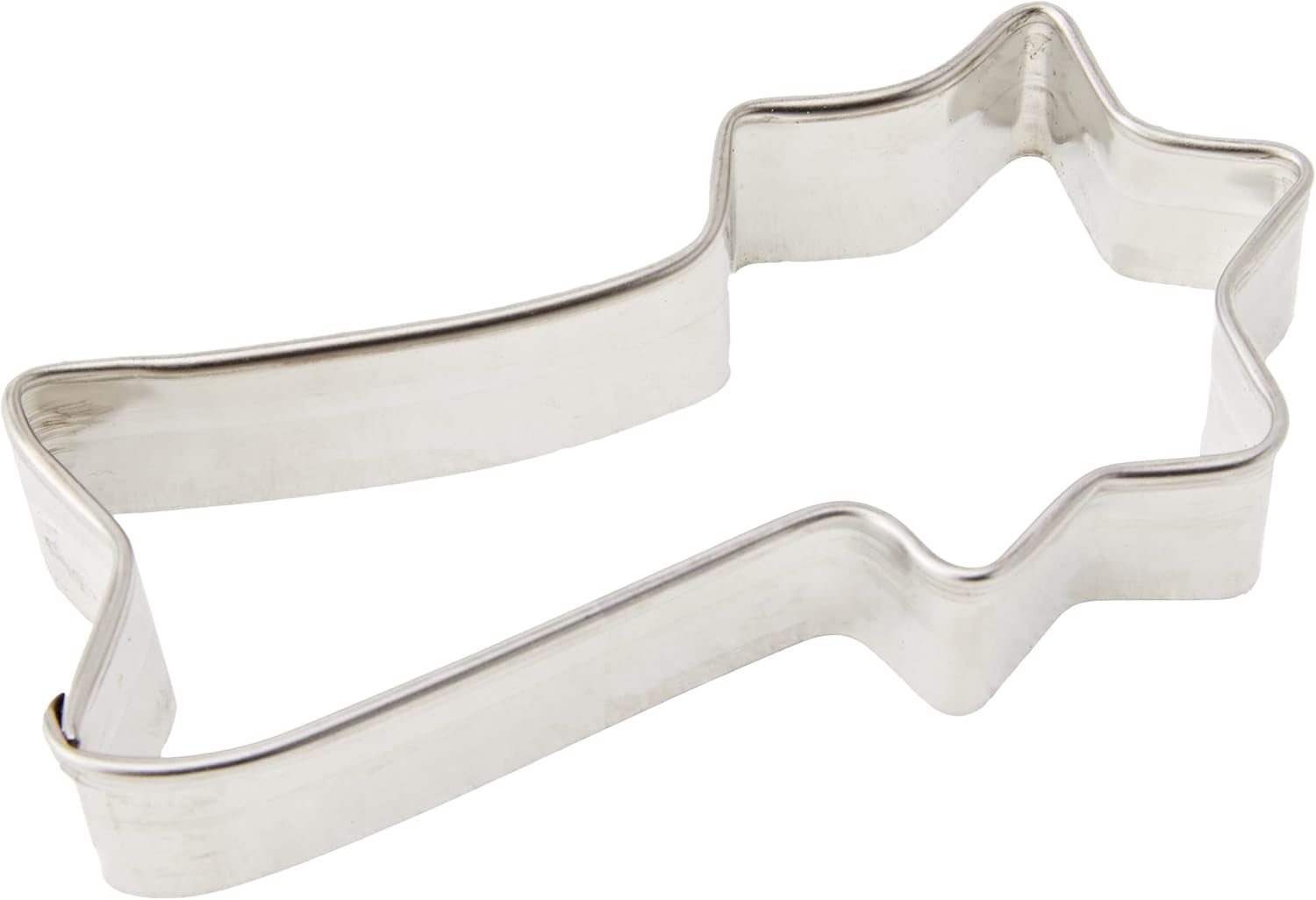 Formă de biscuiți Zenker în formă de stea căzătoare, formă de biscuiți de Crăciun, formă de biscuiți pentru biscuiți și fondant, formă de biscuiți de înaltă calitate, ajutor de bucătărie din oțel inoxidabil, culoare: argintiu