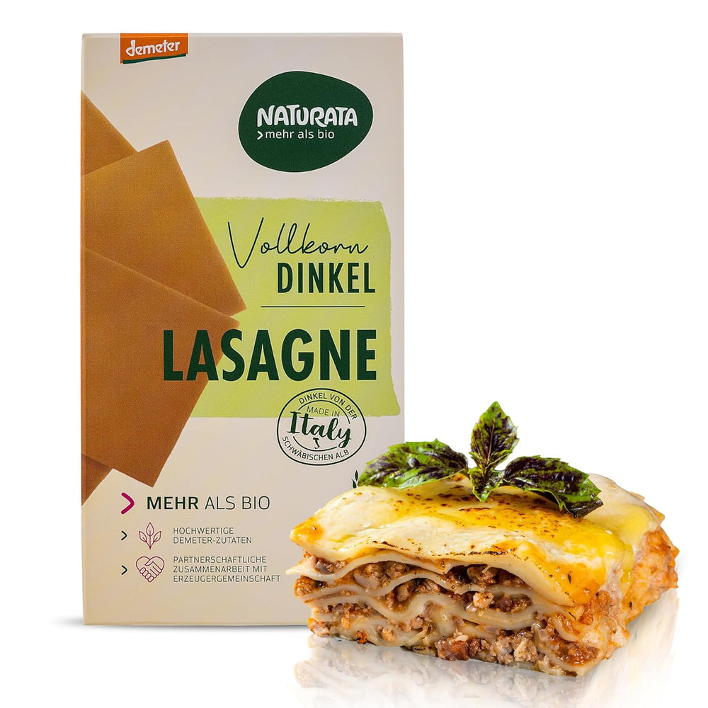 Bio egész tönköly lasagna lapok, 250g | Demeter varázslat a Sváb-Alpokból | Finom dióíz lasagnához és rakott ételekhez
