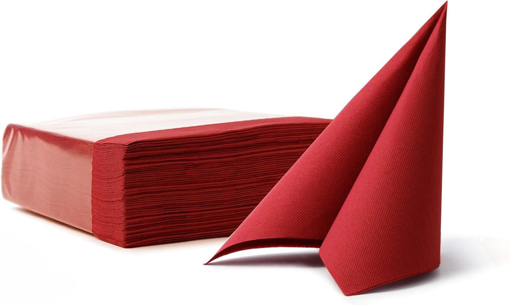 Soft Point 50, șervețel de unică folosință de înaltă calitate, 38X38 Cm, pliere 1/4, Burgundia