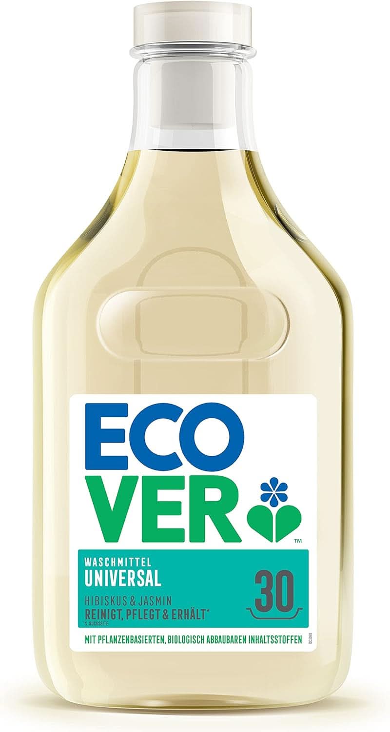 Ecover Hibiscus & Jasmine univerzális mosószer (5L/100 mosás), Folyékony mosószer növényi alapú összetevőkkel, Naty Shop Tápláló mosószer a ruhák megőrzésére és védelmére