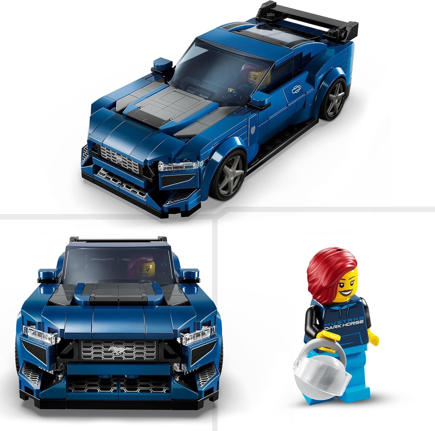 LEGO Speed Champions Ford Mustang Dark Horse Sportautó Minifigurák Autós játék gyerekeknek építeni, játszani és bemutatni, ajándék fiúknak, lányoknak és autórajongóknak 9 éves 76920 építőkészletek Besuche den LEGO-Store