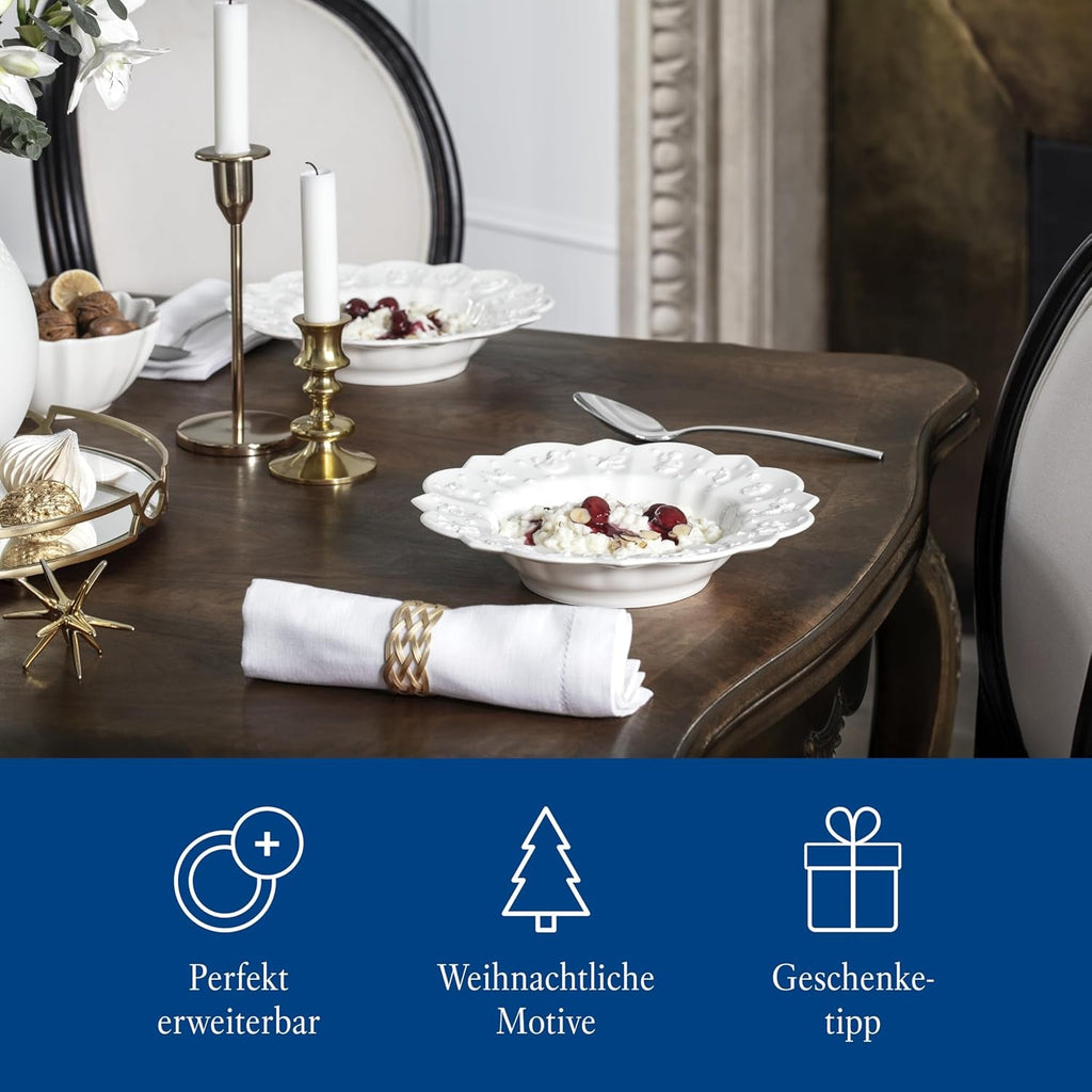 Villeroy & Boch – Toy'S Delight Royal Classic Geschirr-Set 12 Teilig Weiß, Spülmaschinenfest, Mikrowellensicher, Teller, Tellerset, Geschirrset 4 Personen, Weihnachtsgeschirr Toys, Premium Porcelain Seturi vesela masa Naty Shop