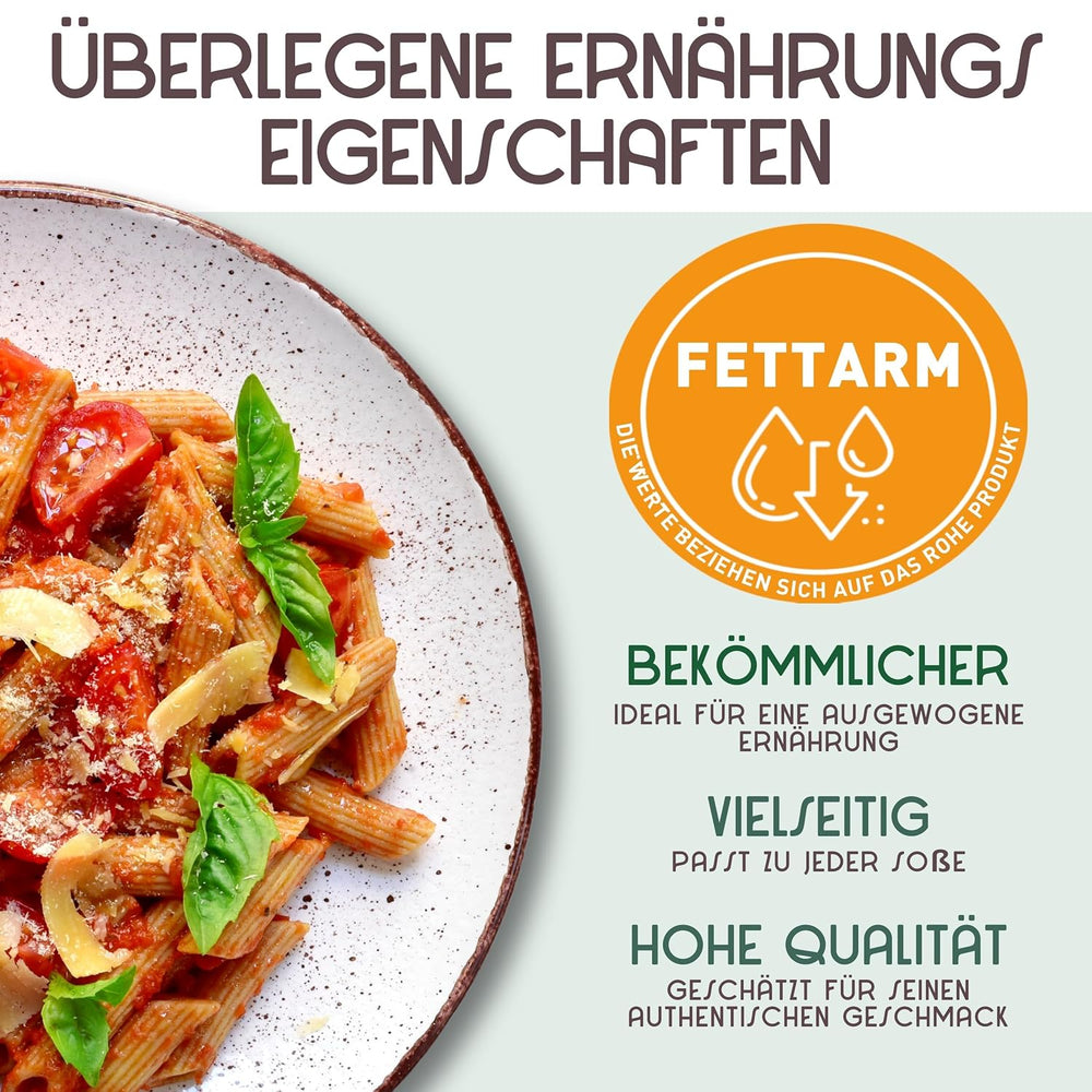 Bio Tortiglioni Pasta No. 89 - 500g Alacsony zsírtartalmú búza tészta – Alacsony zsírtartalom – Rost- és fehérjeforrás