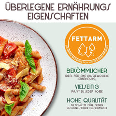 Bio Tortiglioni Pasta No. 89 - 500g Alacsony zsírtartalmú búza tészta – Alacsony zsírtartalom – Rost- és fehérjeforrás