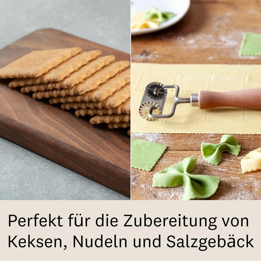 Formă de biscuiți pătrată MARCATO, zimțată, instrument pentru tort, oțel, 6 cm, tăiere precisă, robustă și durabilă