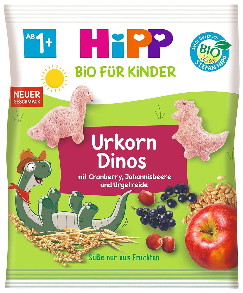 Hipp Organic gyerekeknek Snack termékek Ősi gabonás dinoszauruszok, 9 db-os (9 x 30 grammos) Mother and Child Naty Shop