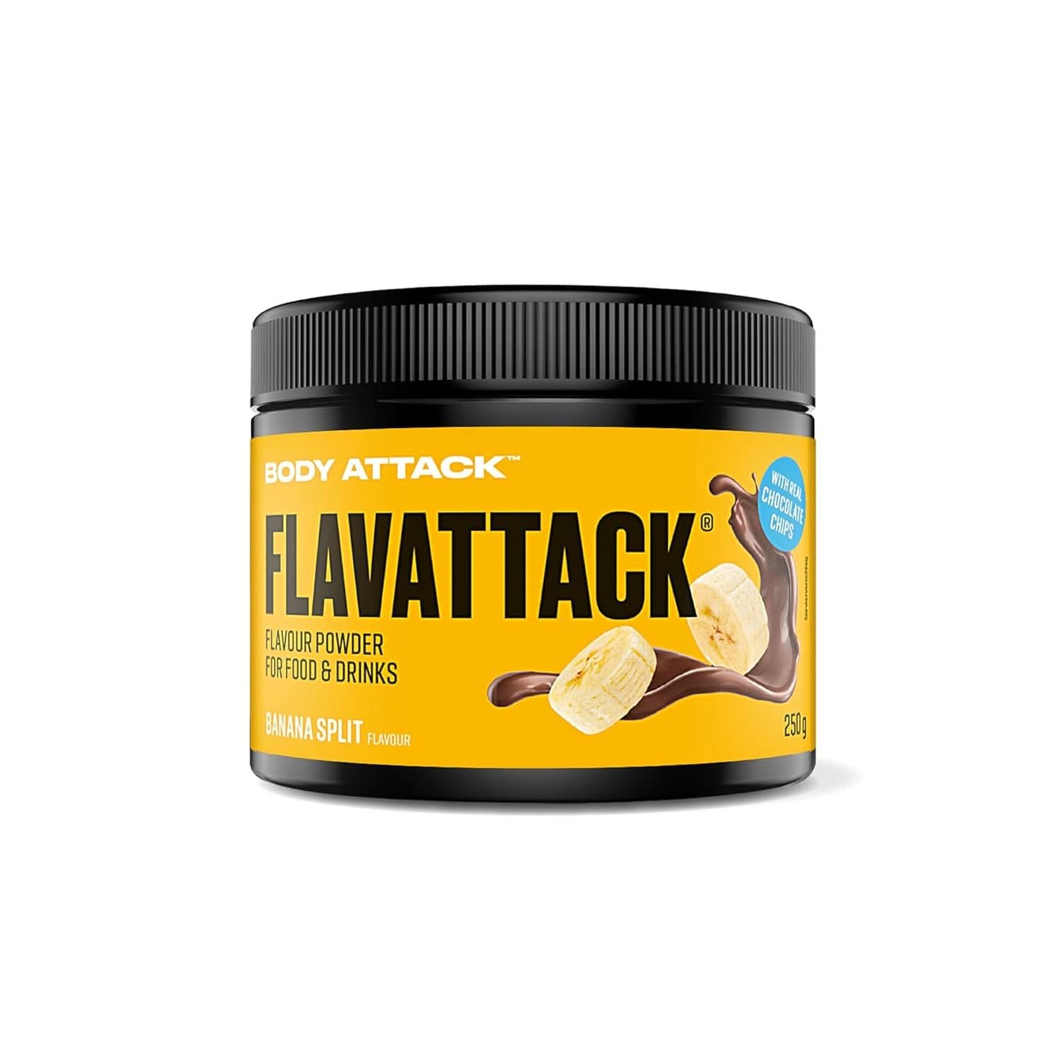 Body Attack Flavattack®, Double Choc Brownie, 250G / 83 adag Aromas Naty Shop 250 gramm Banán Split