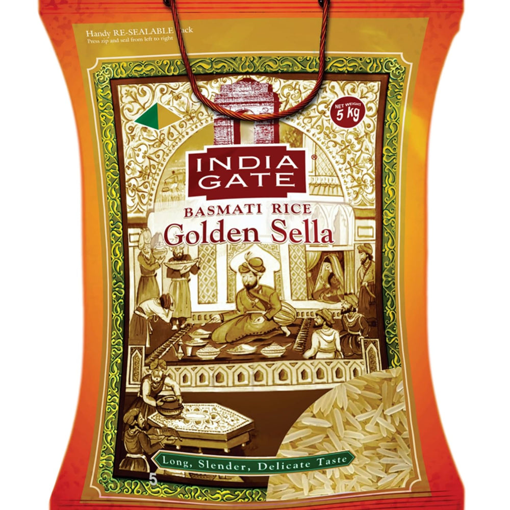 INDIA GATE Premium Basmati Rice – Hosszú szemű finom, aromás rizs Indiából, finom hosszú szemű (1 x 5 kg)