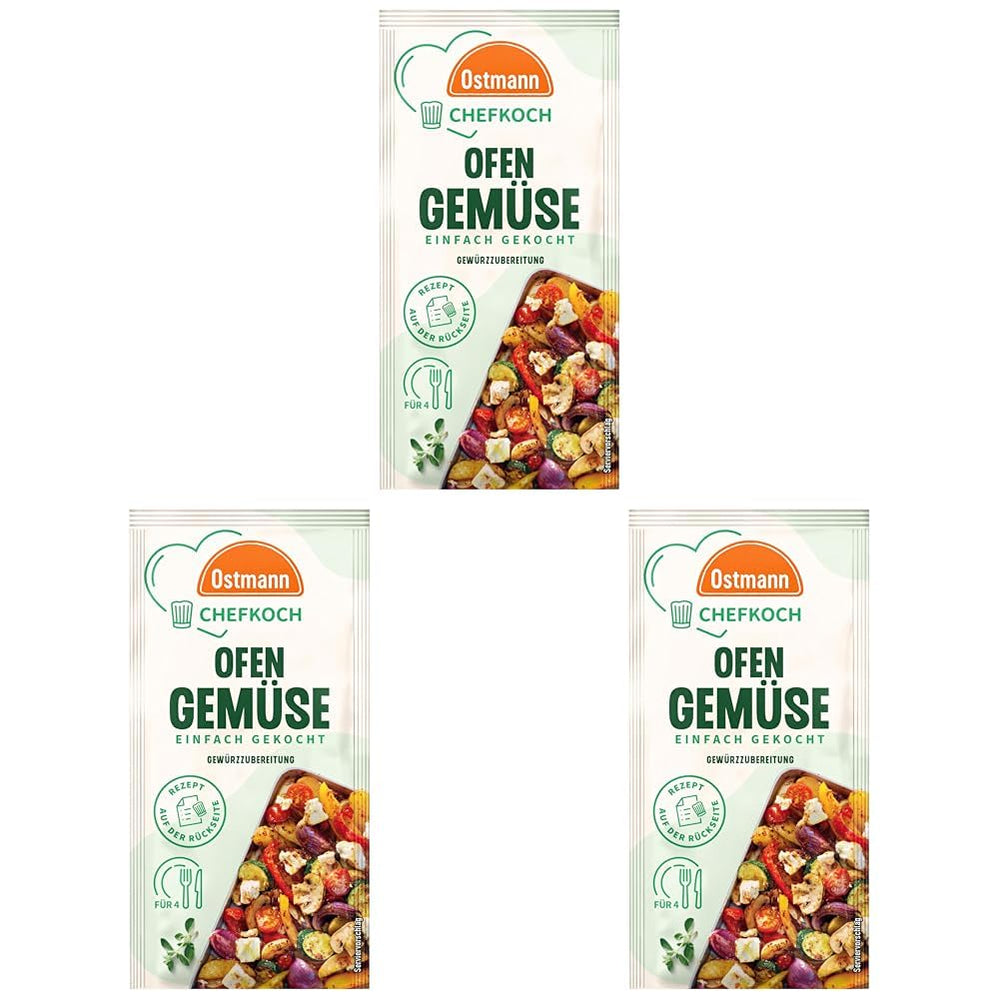 Ostmann Gewürze x Chefkoch - Ofengemüse Gewürzzubereitung | Abgestimmt auf 4 Portionen | Beleértve a Schritt-für-Schritt-Rezept und Mengenangaben | 14 g zacskóban