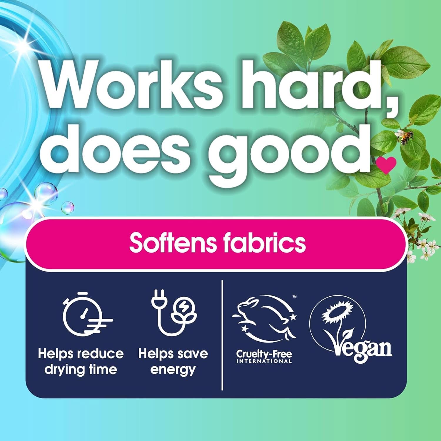 Új, puhább anyagú, variálható kivitelű szárítógép golyók. 2 Naty Shop mosószert tartalmaz