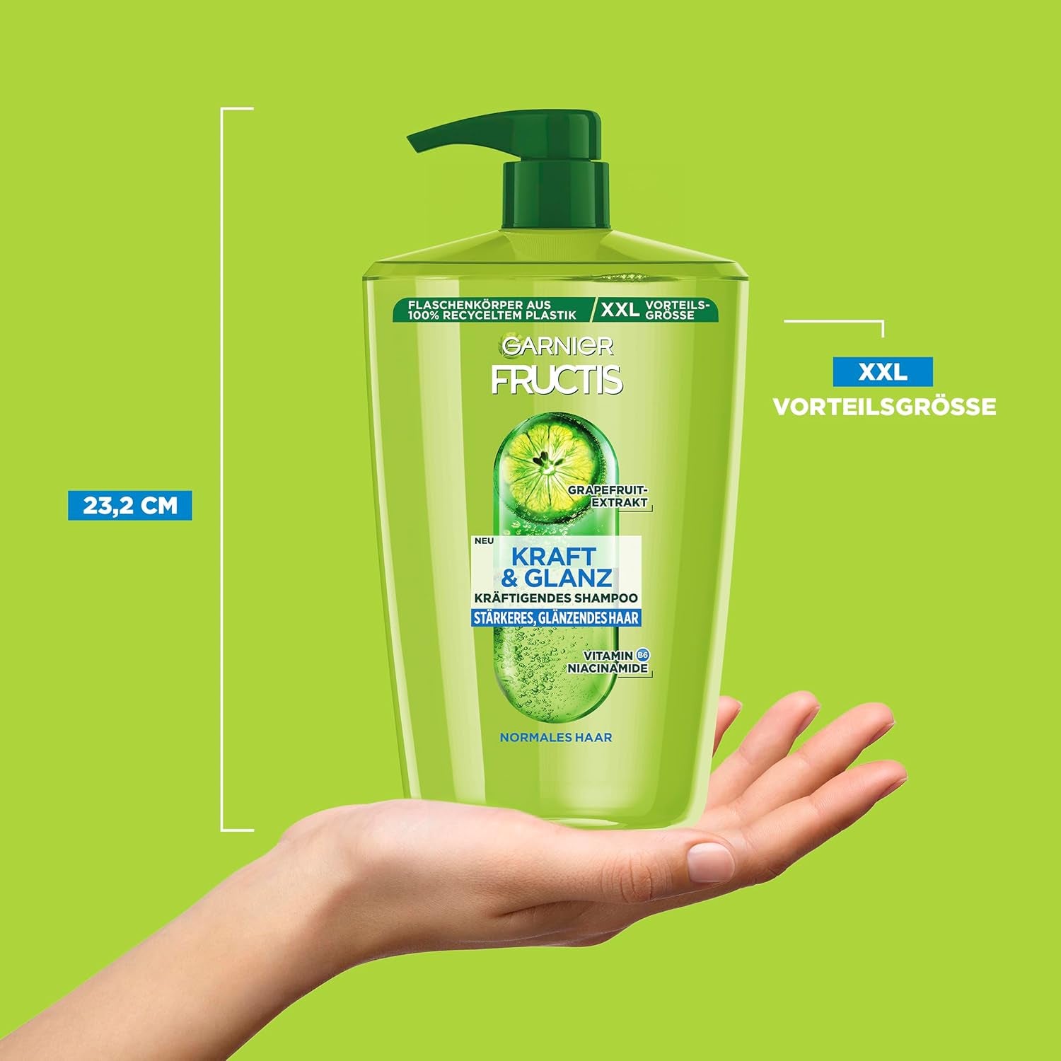 Garnier Fructis Strength And Shine Erősítő sampon grapefruit kivonattal XXL, 1 literes Garnier zuhany és fürdő