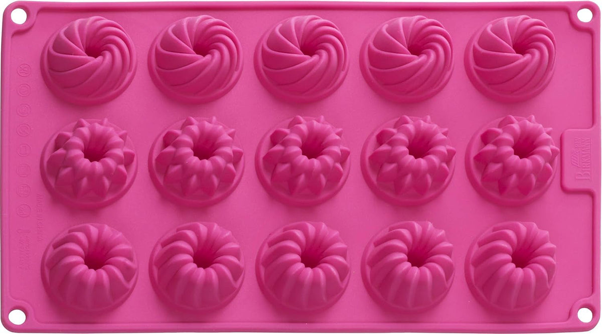 Birkmann, Easy Baking, Donutblech, Backform Für 6 Donuts, Mit Hochwertiger Antihaftbeschichtung, Ø 9 cm, Mit Rezept, 881631 Sütéshez használható formák és tálcák Naty Shop 15Er Gugelhupfform