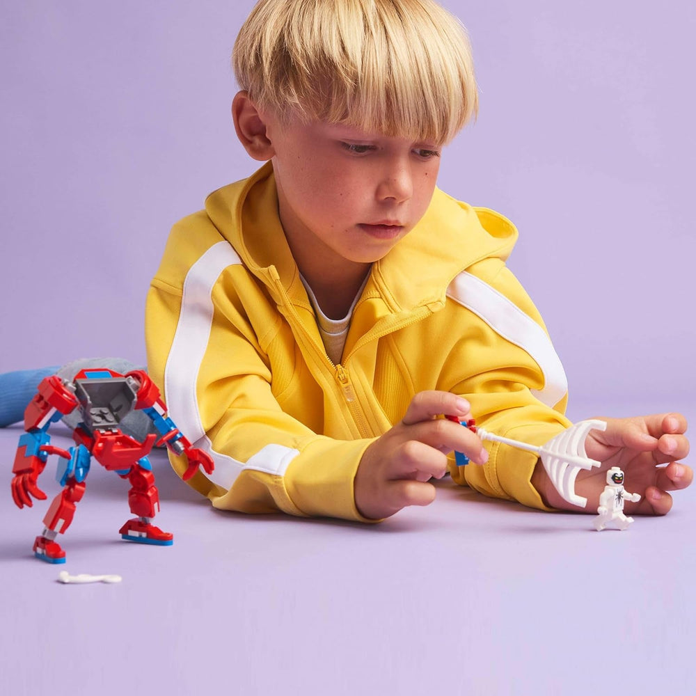 LEGO | Marvel Spider-Man Mech vs. Anti-Venom - Super Hero Figure Building Toy with 2 Minifigures for Imaginative Role Play - Gift for 6 Plus Year Old Boys and Girls 76308