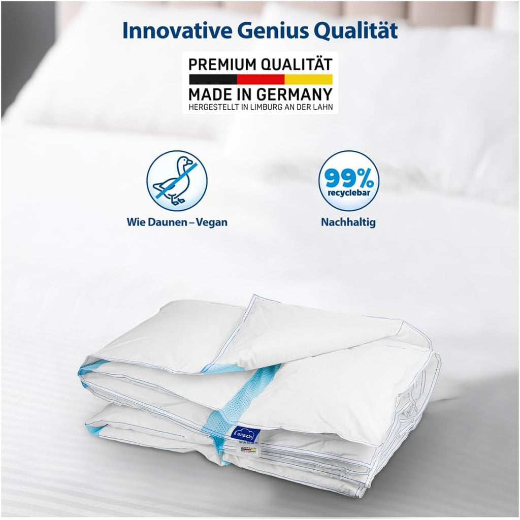 Plapumă Genius Eazzzy Climate Comfort 155 X 220 Cm, Etanșă la fibre, Plapumă ușoară pentru toate anotimpurile, Plapumă respirabilă, Temperatură plăcută pentru somn, Plapumă pentru toate anotimpurile Plapumi si pilote Naty Shop