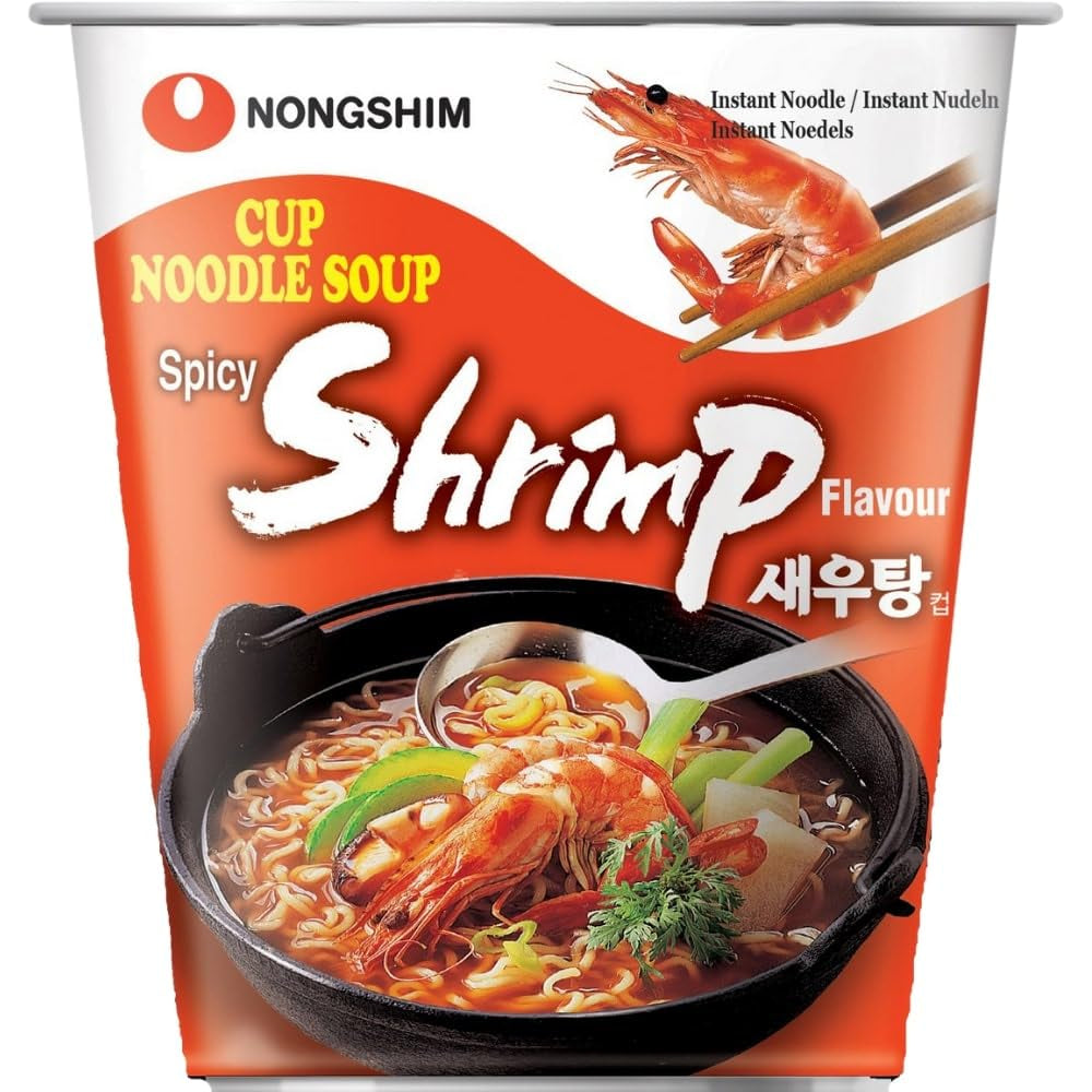 Instant tészta Nong Shim Kimchi Ramyun nagy tál - Koreai ramen leves - Gyors elkészítés - 1 csomag 112g