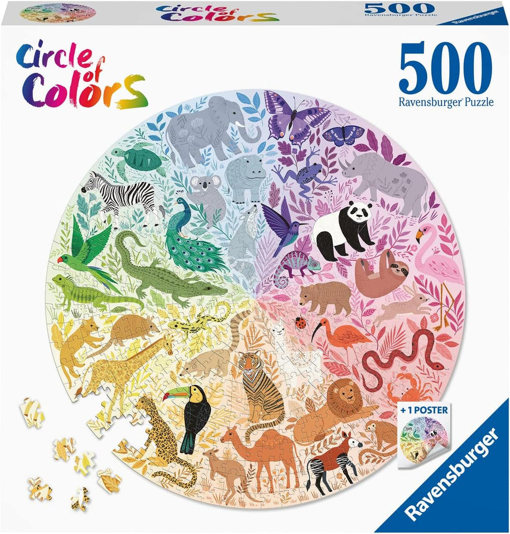 Ravensburger Puzzle 17172 Cercul de culori -Animale 500 piese Puzzle Naty Shop Titlu implicit