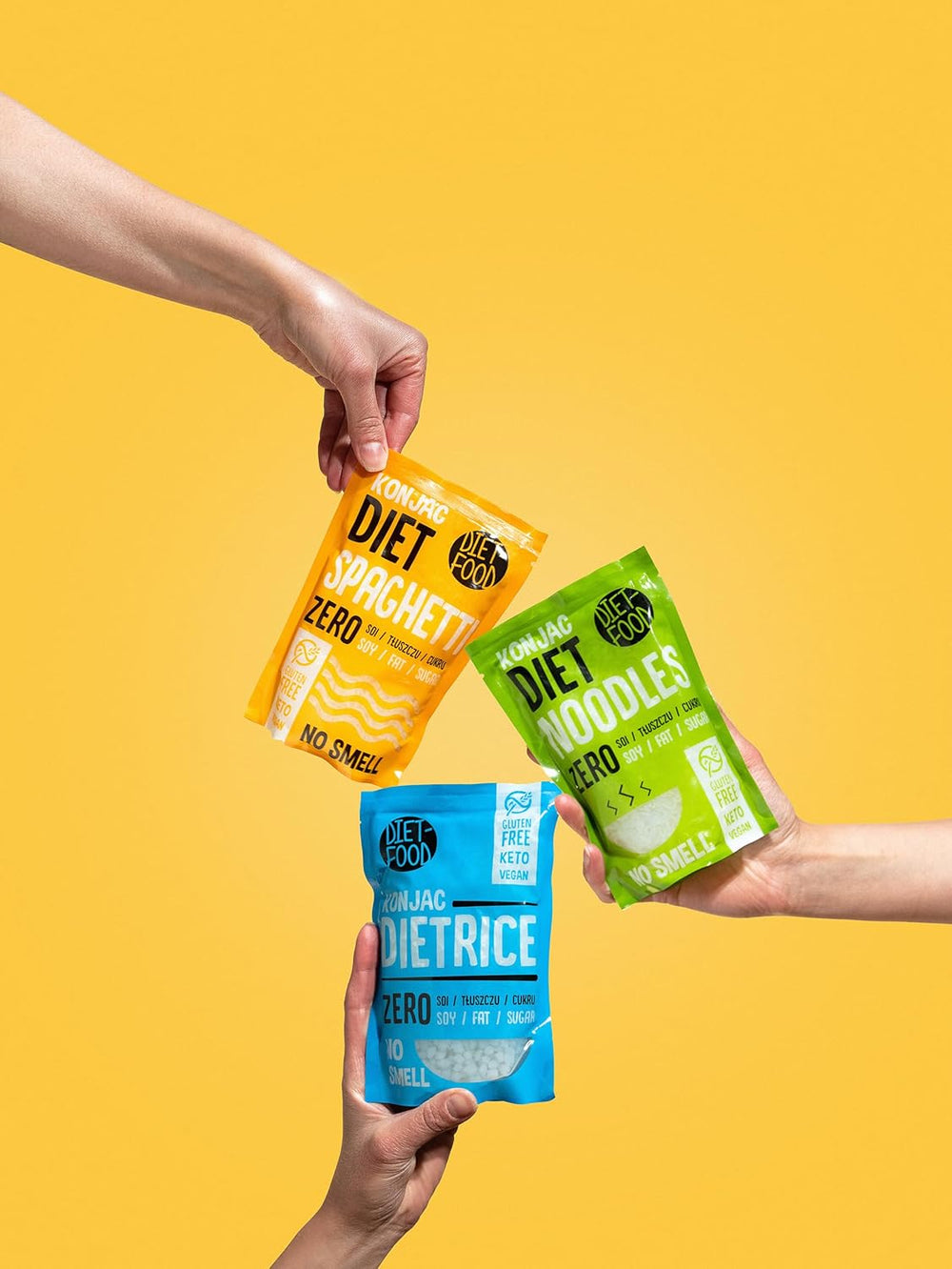 Diétás Shirataki tészta | Alacsony szénhidráttartalmú konjac tészta | 200 gramm vegán alacsony kalóriatartalmú zsírmentes szójamentes gluténmentes vízben oldódó diétás tészta