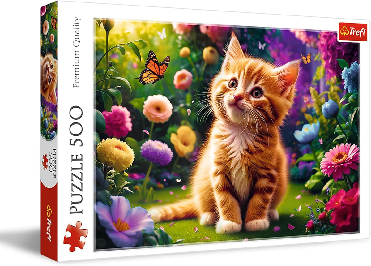Trefl - Pisica drăguță - Puzzle 500 elemente - Diy Puzzle cu animale, divertisment creativ, distracție, puzzle clasic pentru adulți și copii de la 10 ani în sus Puzzle Naty Shop Titlu implicit