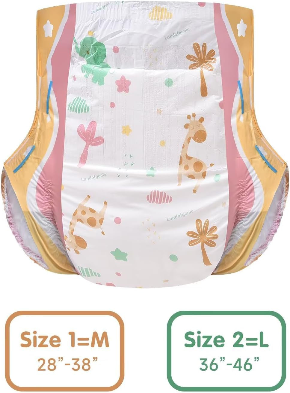 Landofgenie felnőtt nagy, éjszakai füles pelenkák 2 csomag