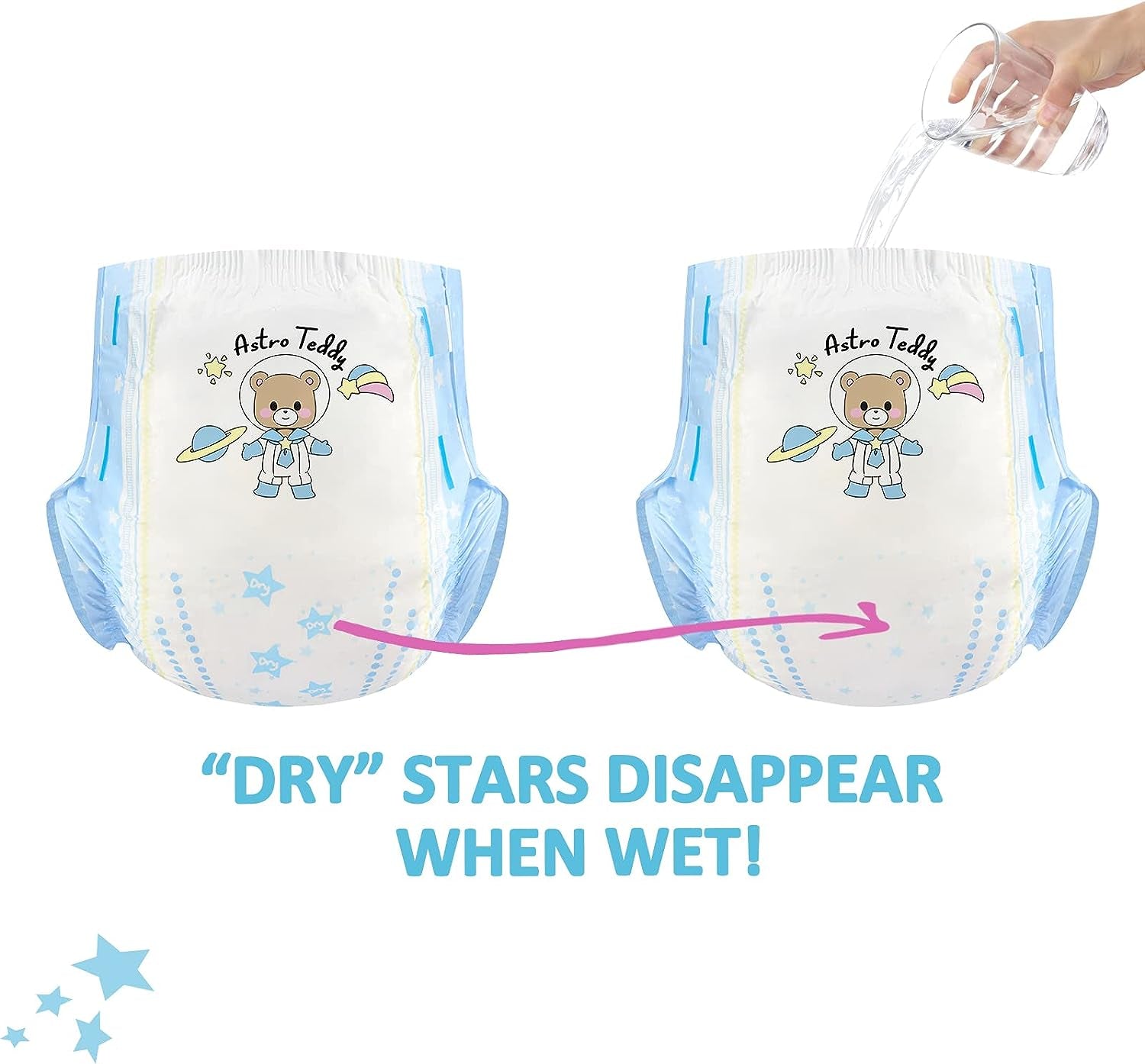 Nyomtatott pelenkák felnőtteknek, 5500-5800 ml, 2 csomag, 3 nyomat véletlenszerű választék - Astro Babies (L)