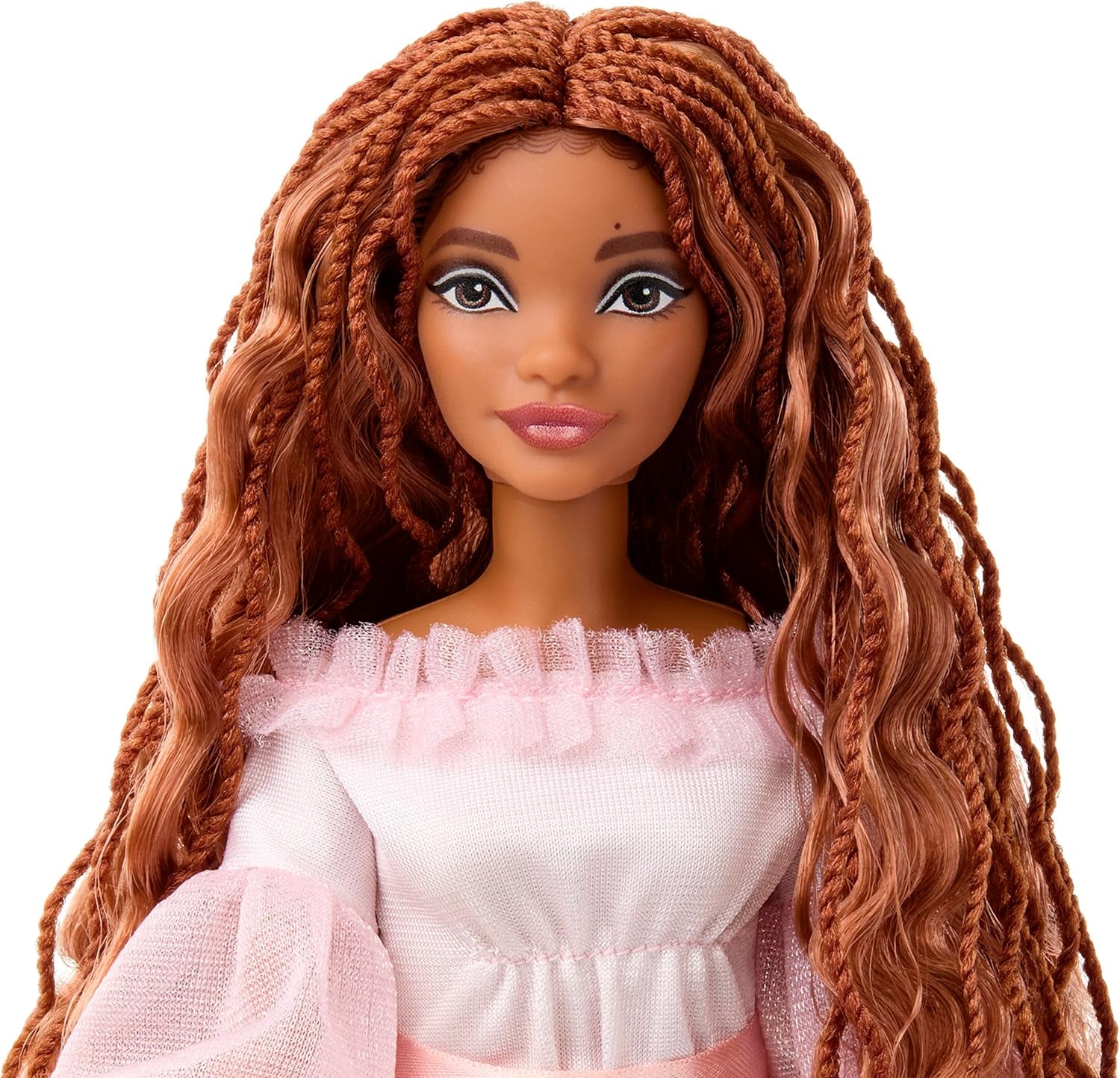 Mattel DISNEY Arielle, die Meerjungfrau - Festliche Arielle-Puppe mit pinkfarbenem Kleid und red Haaren, beweglich mit 5 Gelenken und Frisierspaß, für Kinder ab 3 Jahren, HPD90