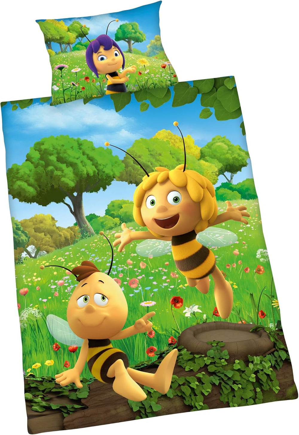Lenjerie de pat pentru copii, Albinuta Maya, bumbac/renforcé Lenjerie de pat - copii Naty Shop