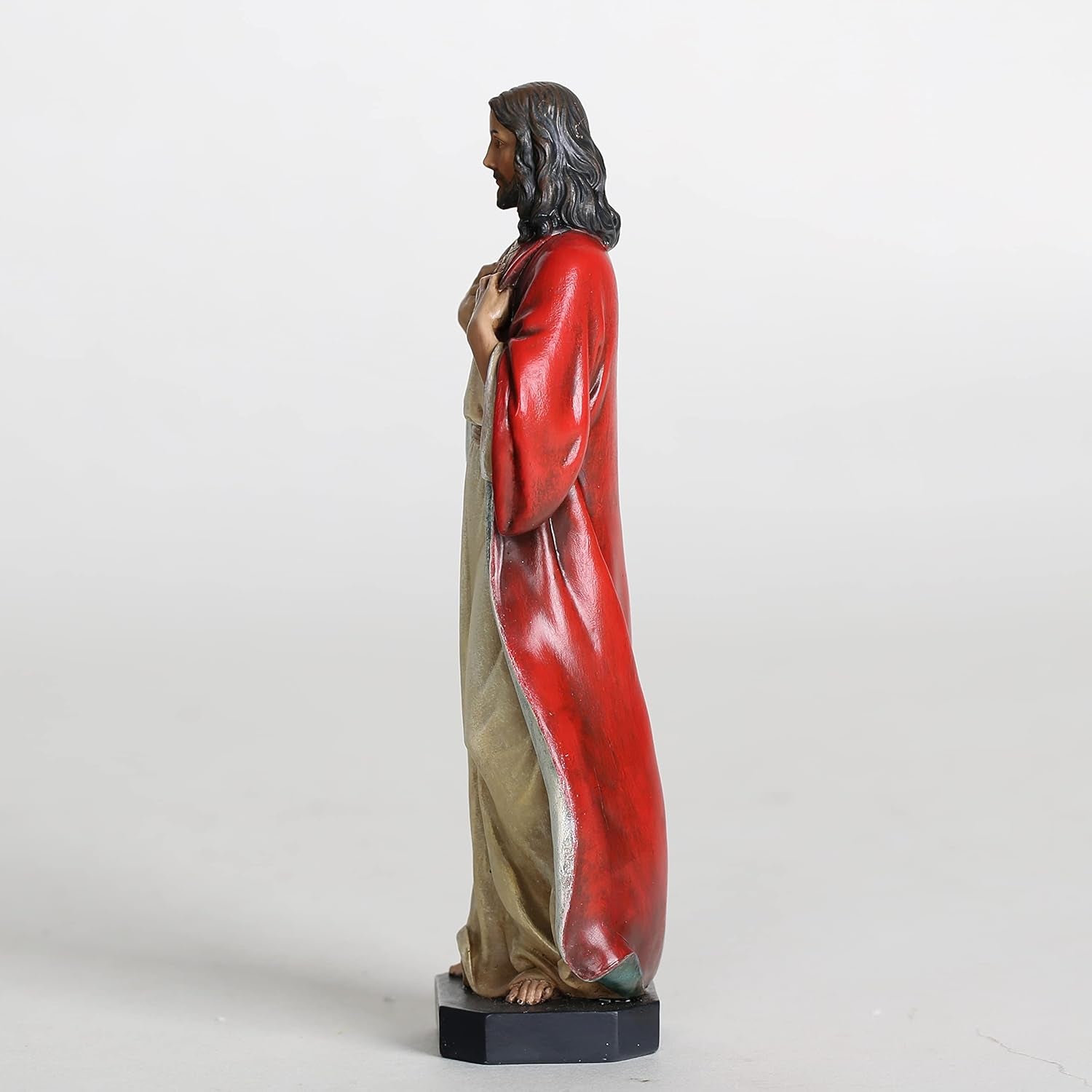 BC Statuie catolică Sacra Inimă a lui Isus, Isus Hristos, cadouri religioase, decorațiuni interioare inspiratoare, 15,2 cm înălțime, pictată manual de Buildclassic Statuete si sculpturi Naty Shop