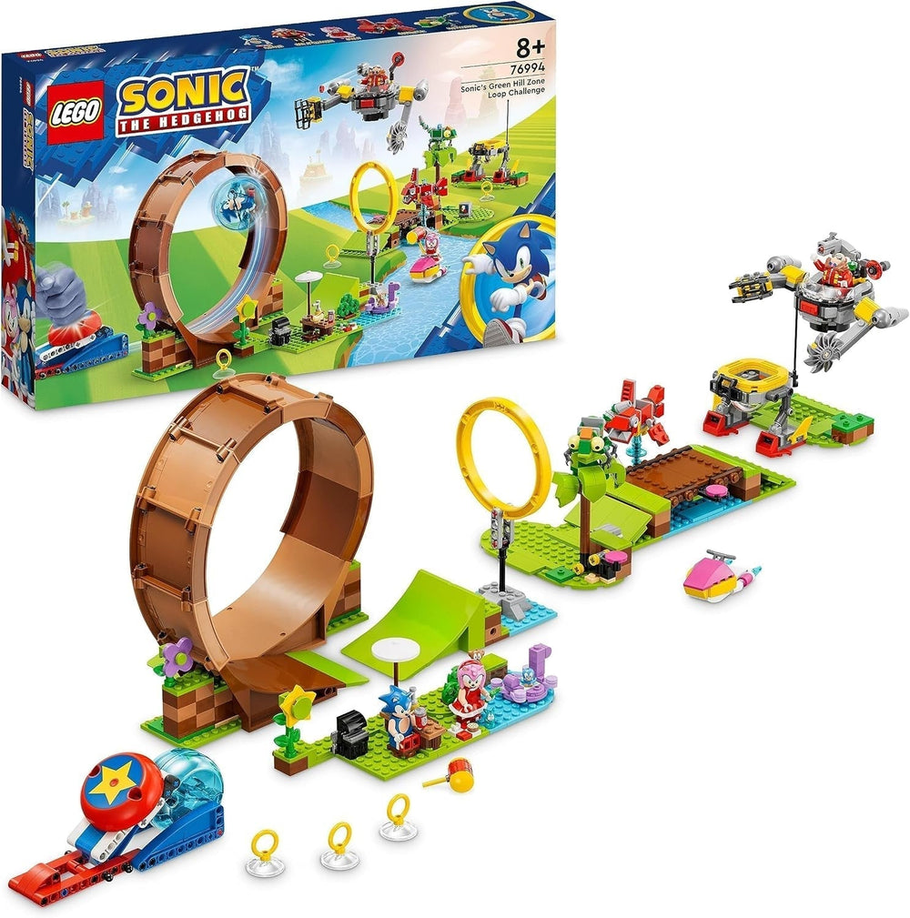 LEGO 76994 Sonic the Hedgehog Sonic Loop Challenge a Green Hill környékén, megépíthető játék gyerekeknek, fiúknak és lányoknak 9 karakterrel, köztük Dr Eggman és Amy építőkészletekkel Besuche den LEGO-Store Singur